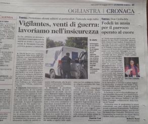 VIGILANTES, VENTI DI GUERRA: LAVORIAMO NELL'INSICUREZZA